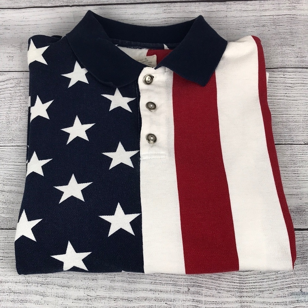 Vintage Half Flag Shirt SZ L